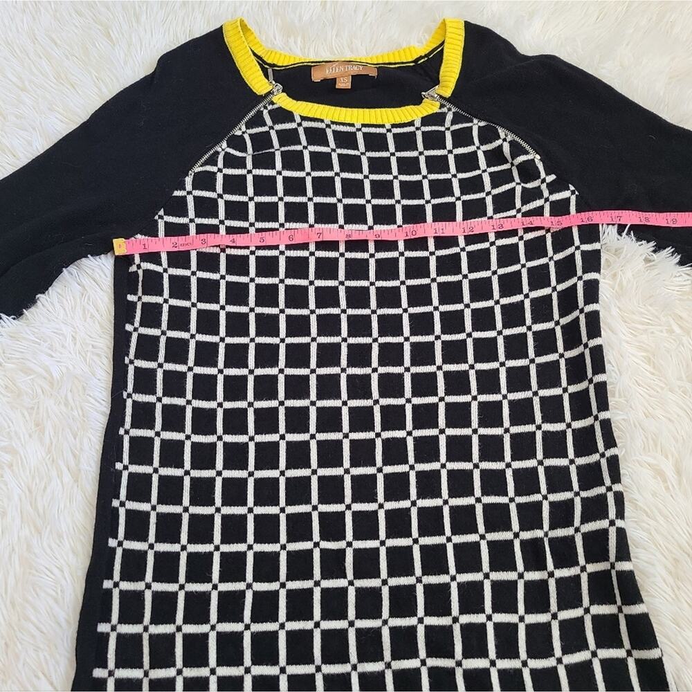 Ellen Tracy Black And White Sweater Dress XS‎ - Picture 11 of 13